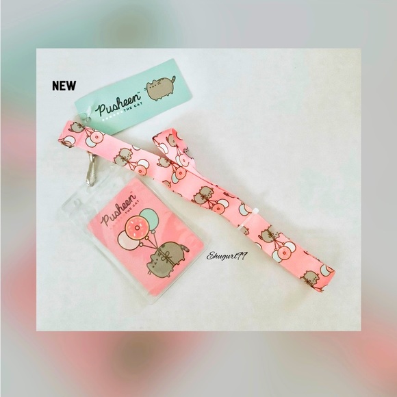 Culture Fly Pusheen The Cat ID Badge Card Holder Strap Lanyard - Picture 2 of 3